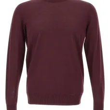 Свитер в рубчик с круглым вырезом