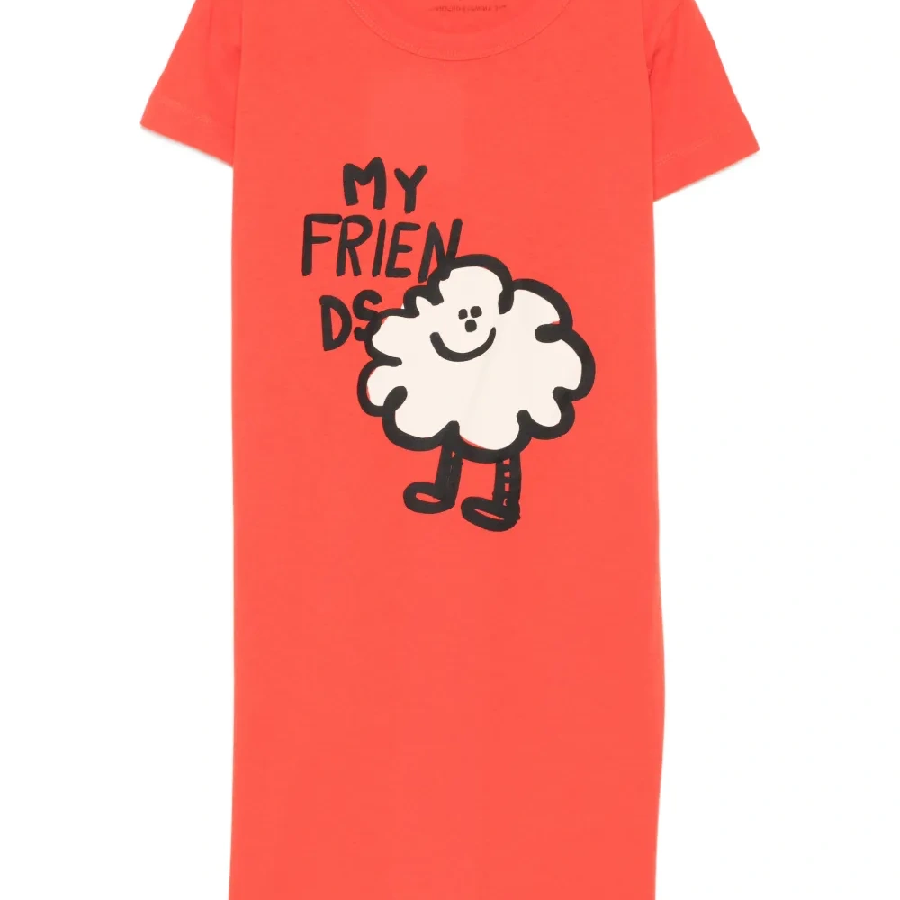 Платье-футболка с графичным принтом