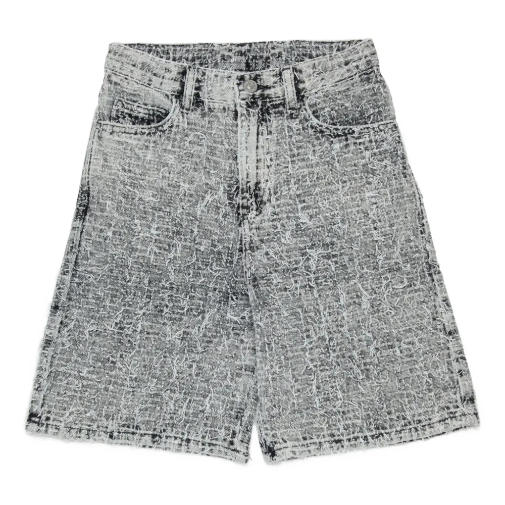 Джинсовые шорты D-argjx-short-j с бахромой