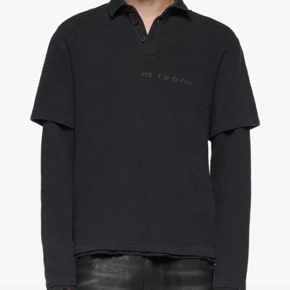 Многослойная рубашка поло с длинными рукавами