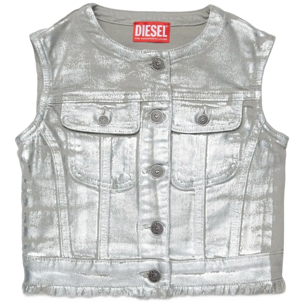 Жилет с эффектом металлик
