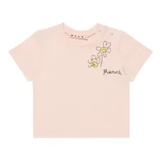 Футболка с цветочной аппликацией Футболка с цветочной аппликацией