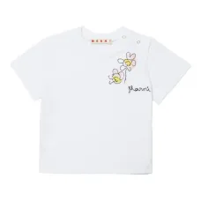 Футболка с цветочной аппликацией