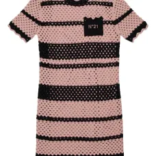 Полосатое платье в технике кроше Полосатое платье в технике кроше