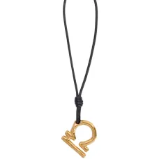 Кожаное ожерелье с подвеской-знаком зодиака
