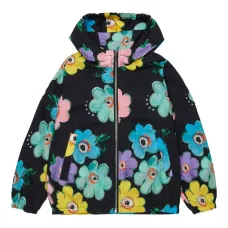 Бомбер с капюшоном и цветочным принтом Бомбер с капюшоном и цветочным принтом