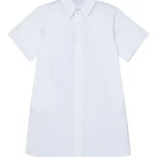 Полосатое платье с короткими рукавами