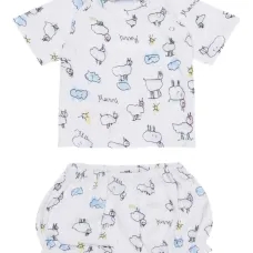 Комплект из рубашки и шортов с принтом Комплект из рубашки и шортов с принтом