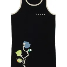 Платье с цветочной отделкой