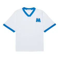 Футболка с V-образным вырезом и логотипом