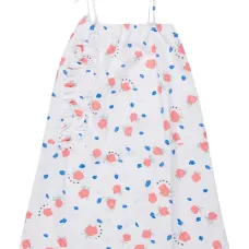 Платье с оборками и цветочным принтом