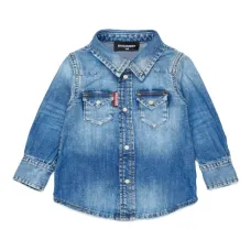 Джинсовая рубашка на пуговицах Джинсовая рубашка на пуговицах