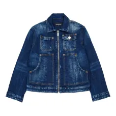 Джинсовая куртка с карманами Джинсовая куртка с карманами