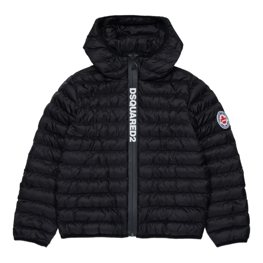 Пуховик с принтом