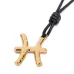 Кожаное ожерелье с подвеской-знаком зодиака