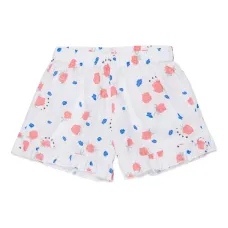 Шорты с оборками и цветочным принтом