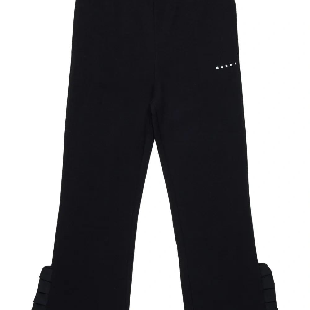 Брюки с оборками и логотипом