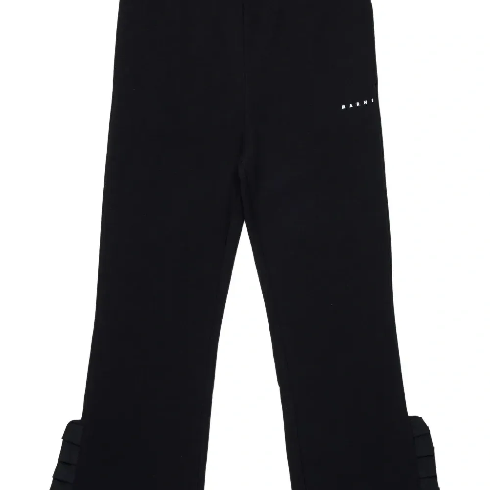 Брюки с оборками и логотипом