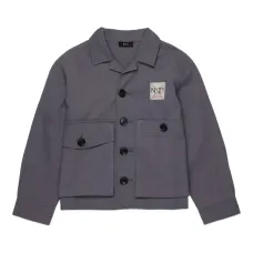 Бомбер с нашивками на пуговицах