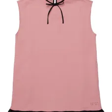 Платье без рукавов с оборками