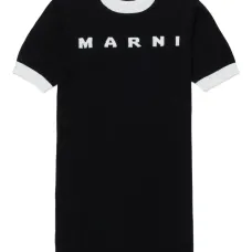 Платье с вышитым логотипом