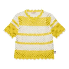 Полосатая футболка с фестонами Полосатая футболка с фестонами