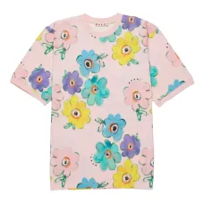 Рубашка с короткими рукавами и цветочным узором