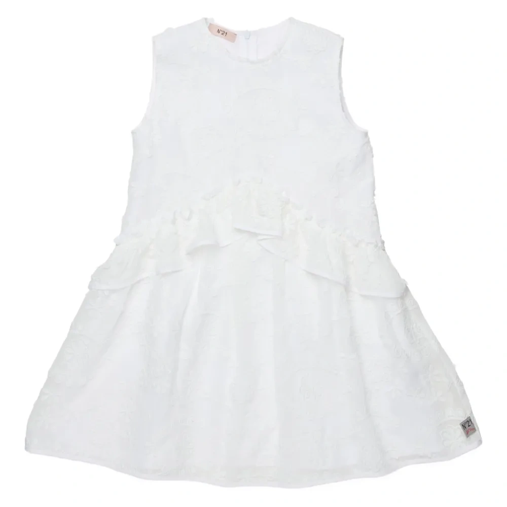 Платье с оборками и цветочным принтом