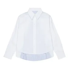 Рубашка со вставками в полоску