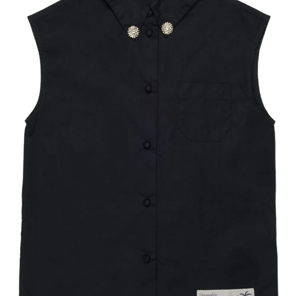 Рубашка с декорированным воротником