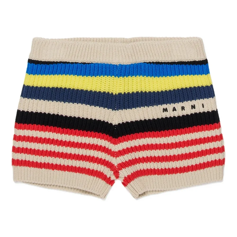 Трикотажные шорты в полоску