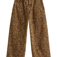 Джинсы с анималистичным принтом