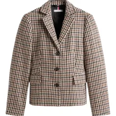 Однобортный пиджак в ломаную клетку