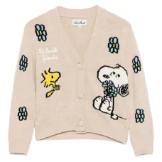 Кардиган с цветочной вышивкой