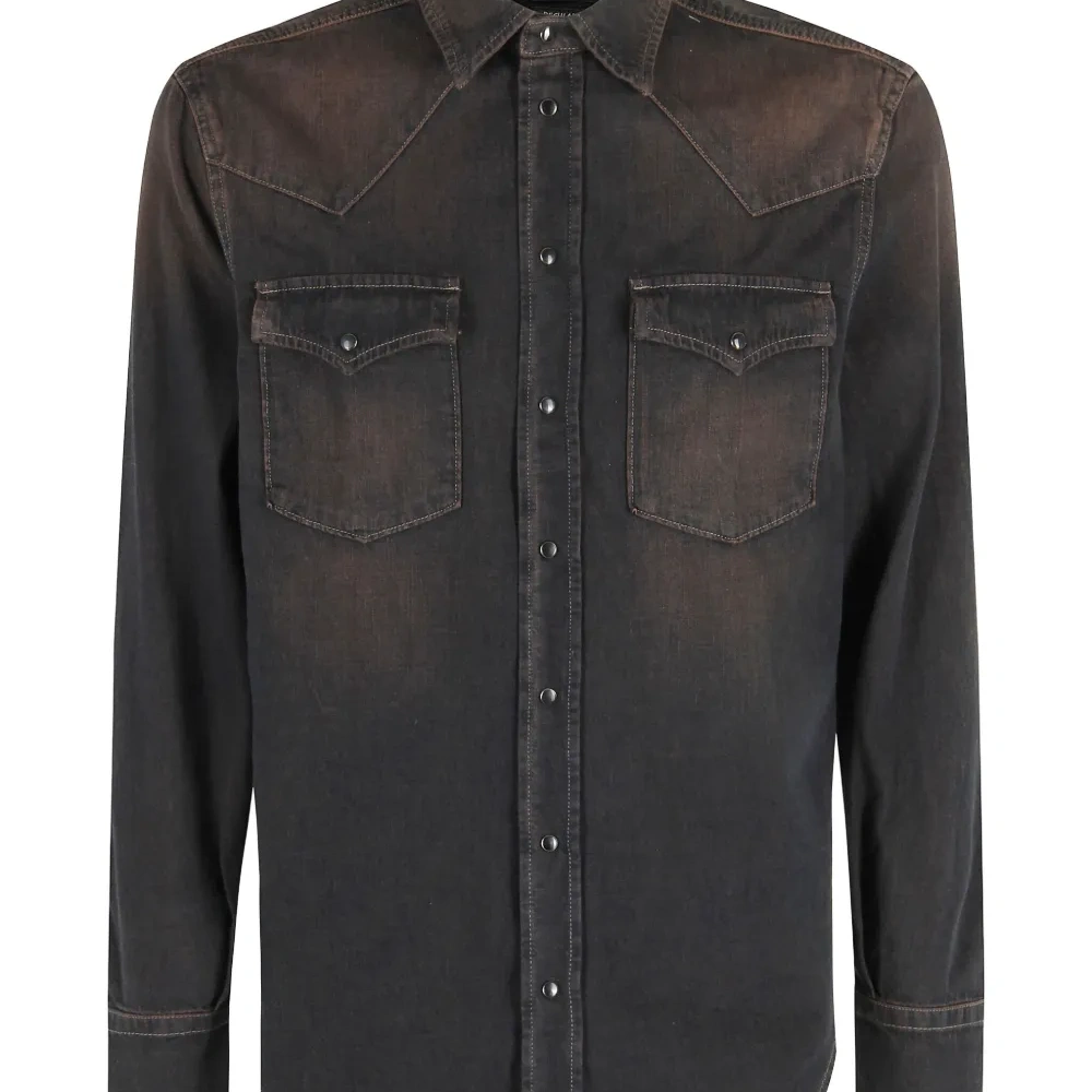 Джинсовая рубашка с нагрудными карманами