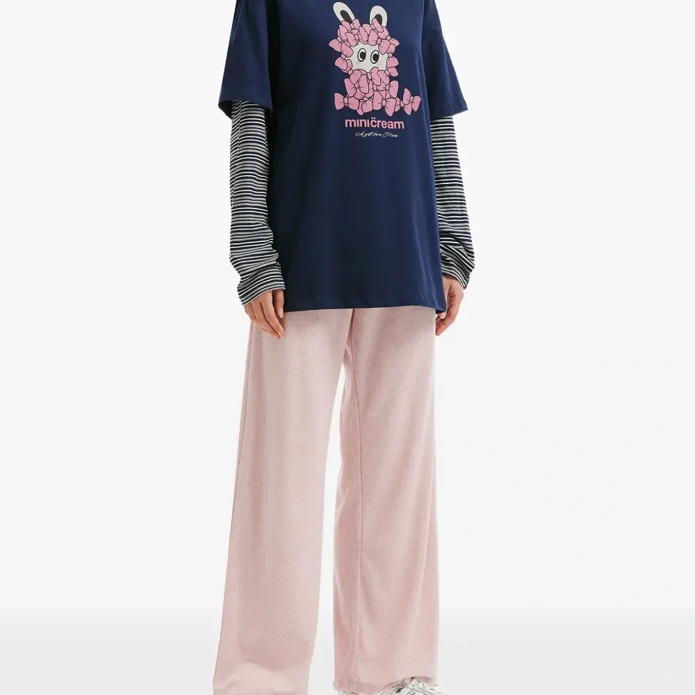 Брюки с кружевной отделкой