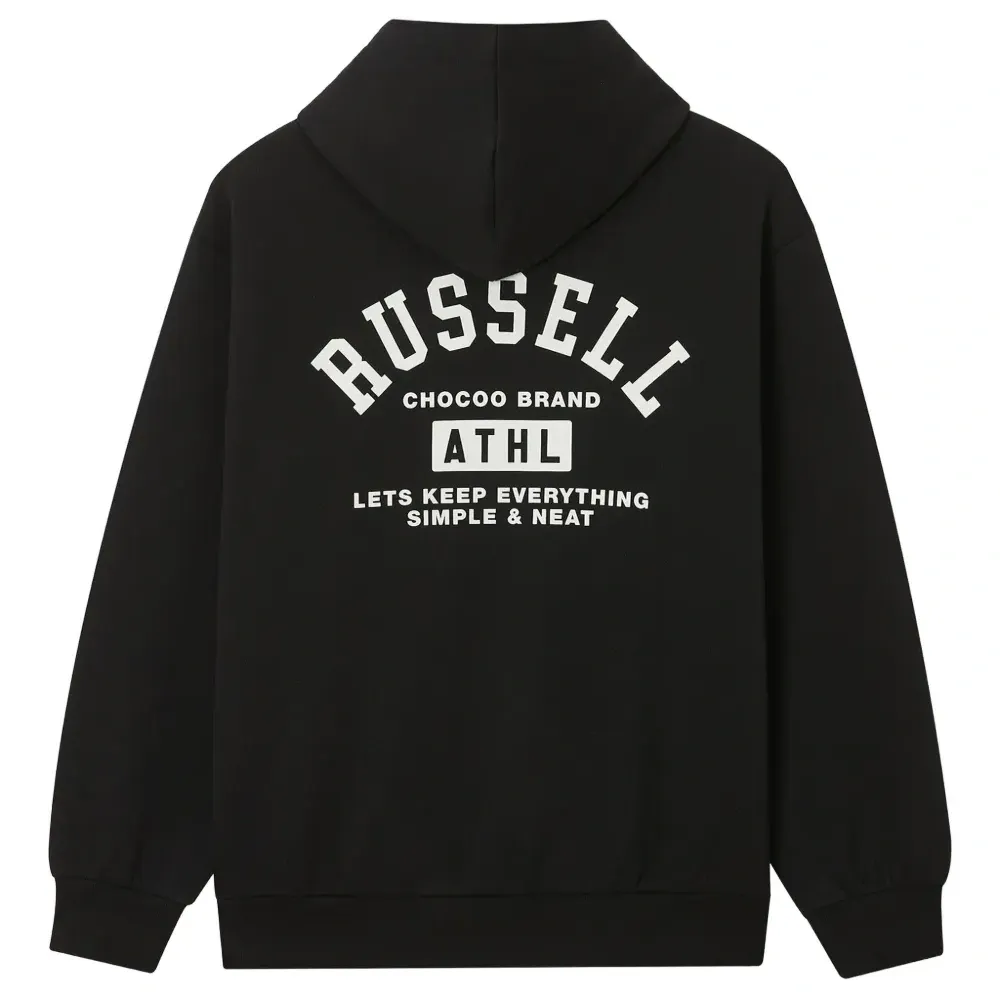 Худи с вышитым логотипом из коллаборации с Russell Athletic