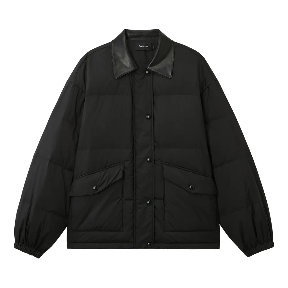 Пуховик с воротником