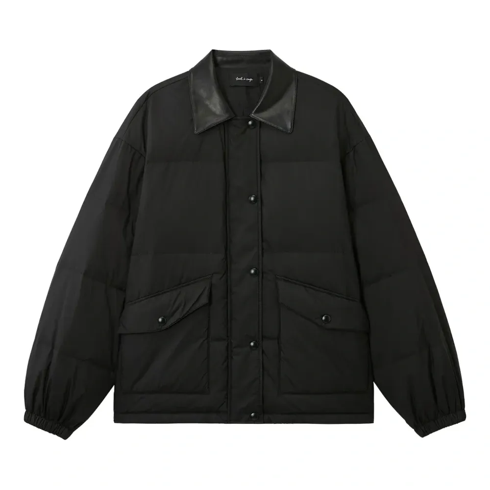 Пуховик с воротником