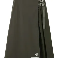 Юбка миди с пряжкой и кружевом