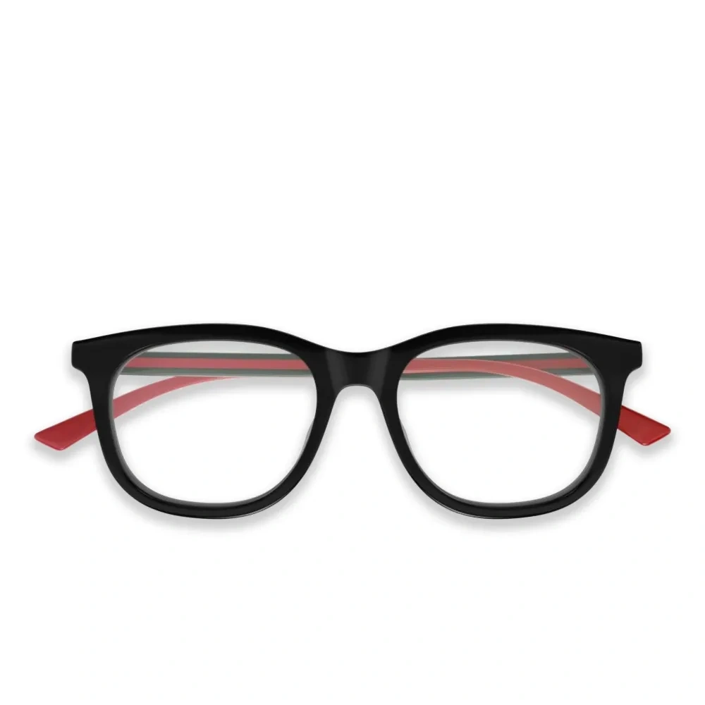 Очки в полосатой оправе