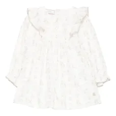 Платье с оборками и принтом