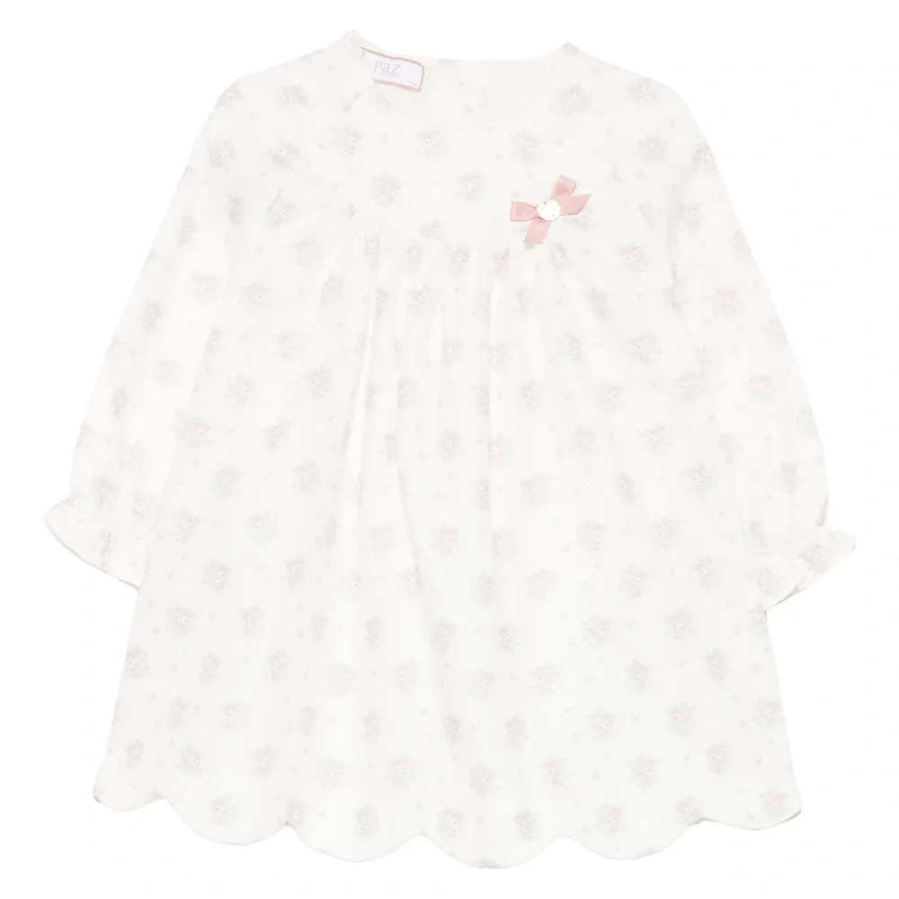 Платье с цветочным принтом и бантом