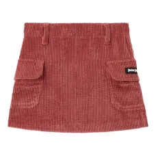 Вельветовая юбка мини с карманами карго