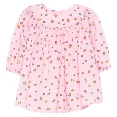 Платье с длинными рукавами и принтом