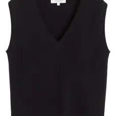 Кашемировый топ с V-образным вырезом