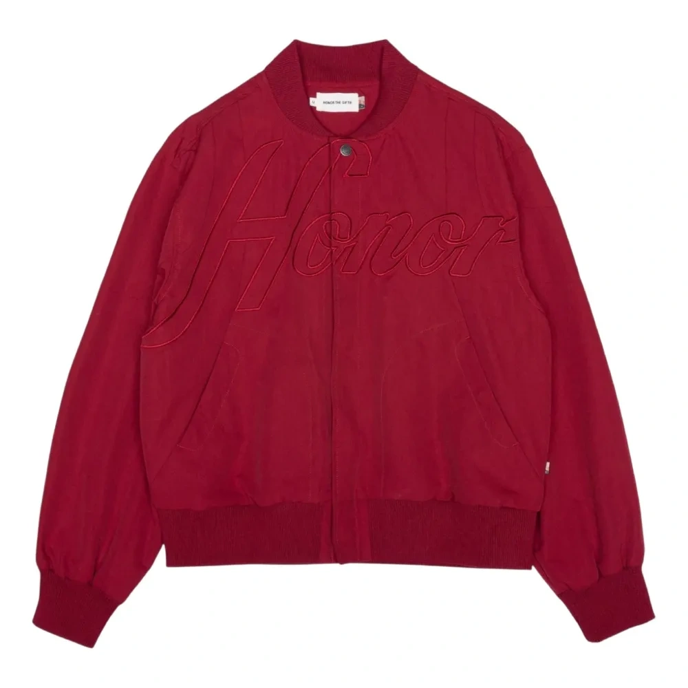 Бомбер с вышитым логотипом