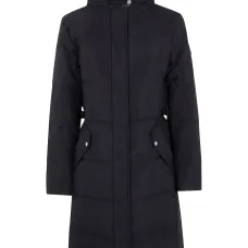 Пальто с воротником из искусственного меха