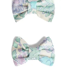 Заколка для волос с бантом и цветочным принтом (набор из двух штук)