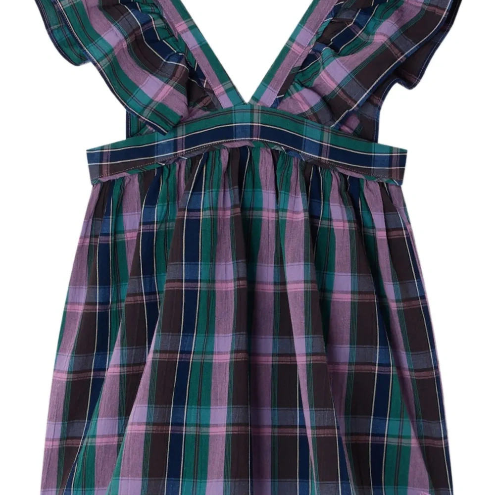 Клетчатая блузка Elea с оборками